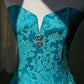 Peacock Turquoise Short Homecoming Dress Prom Dress Evening Dress gh4337