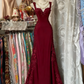 girlhomeshops- Vintage Lace Slim Shoulder Strap Long Birthday Dream Dress gh6208