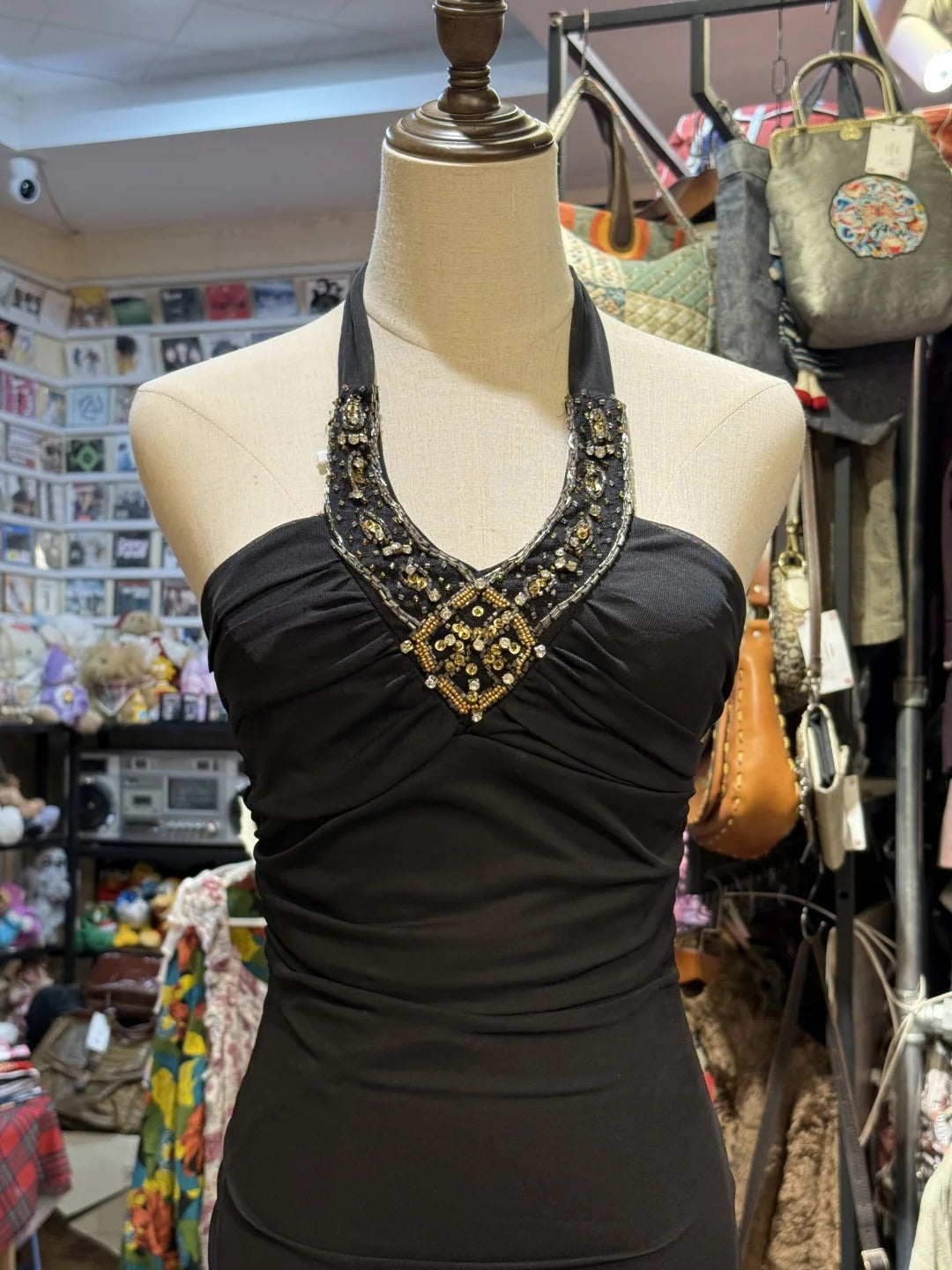 Robe de soirée longue en mousseline de soie noire élégante, robe de fête d'anniversaire, robe de bal gh4280