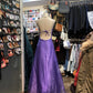 Purple Shiny Backless Exquisite Elegant Long Tulle Evening Dress Birthday Party Dress Prom Dress gh4283