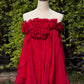Red Stunning Fashion Vintage Elegant Delicate Floral Long Chiffon Homecoming Dress Prom Dress Evening Dress Birthday Party Dress gh4145