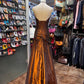 Robe de soirée longue, élégante et raffinée, style rétro, avec perles dorées et bronze, gh4215
