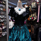 Robe de soirée longue élégante et raffinée, noire, turquoise et verte, style rétro, gh4213