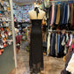 Robe de soirée longue en mousseline de soie noire élégante, robe de fête d'anniversaire, robe de bal gh4280