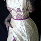 Robe de soirée longue en satin blanc violet à fleurs, style vintage, élégante, style sirène, slim, gh4714