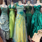 Green Gorgeous Fashion Vintage Exquisite Floral Beads Elegant Long Backless Satin Ball Gown Evening Dress Party Dress gh4141