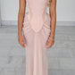 Pink vintage elegant beaded A-line lace ball gown evening dress gh2926