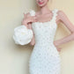 girlhomeshops-White Elegant And Delicate Beaded Satin Prom Dress gh6233