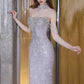 Girlhomeshops-Light Purple Fashion Beading Elegant Long Mermaid Slim Tulle Ball Gown Evening Dress gh5075