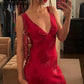 Pink Fashion Elegant Charming V Neck Floral Print Long Satin Ball Gown Evening Dress Holiday Party Dress gh3485