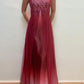 Girlhomeshops--Red exquisite floral beaded fashion long tulle prom dress graduation dress gh5521
