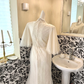 Ivory Cinched Waist Figure-Flattering Bodycon Sexy Long Romantic Dress, Wedding Gown gh7773