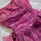 Hot Pink Strapless Fitted Waist Tiered Cake Skirt Prom & Evening Party Dress gh8519