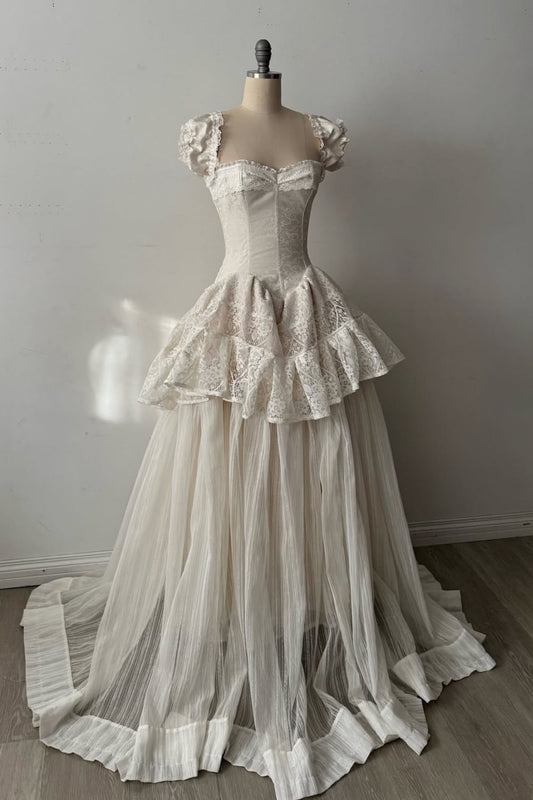 girlhomeshops-White vintage elegant ball gown/wedding dress  gh6182
