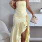 girlhomeshops-Blue/Wine Red/Yellow/Purple Long Chiffon Ruffle Prom Dress Graduation Dress gh5929
