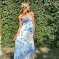 Robe de bal longue bleue élégante en dentelle florale délicate, robe de soirée, robe de bal, robe de soirée, robe de soirée, robe de soirée, gh4109