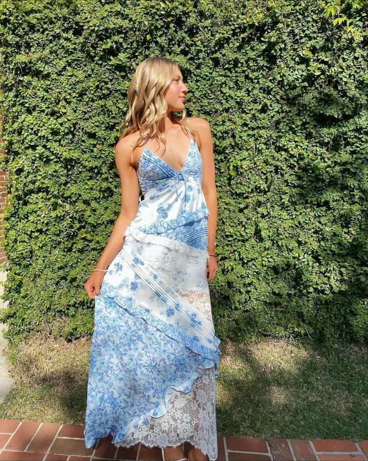 Robe de bal longue bleue élégante en dentelle florale délicate, robe de soirée, robe de bal, robe de soirée, robe de soirée, robe de soirée, gh4109