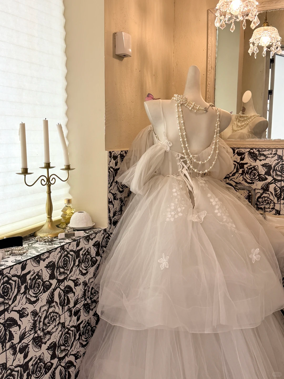 Ivory Spaghetti Strap Off-Shoulder Waist-Cinched Tiered Puffy Cake Skirt Romantic Dress, Wedding Gown gh7518