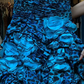 Turquoise Blue Leopard Strapless Mermaid Evening Gown 3D Flower Ruffle Beaded Long Formal Prom Dress gh9740