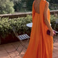 Orange Elegant Flowing A-Line Off Shoulder satin Long Ball Gown Evening Dress Wedding Guest Party Dress gh3093