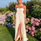 Robe de soirée en mousseline de soie blanche, couleur pure, jeune, élégante, douce, longue, à volants, irrégulière, pour bord de mer, plage, vacances, robe de soirée, robe de bal, gh3538