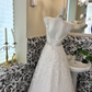 Ivory Sleeveless Waist-Cinched Lace A-Line Long Romantic Dress, Wedding Gown gh7676