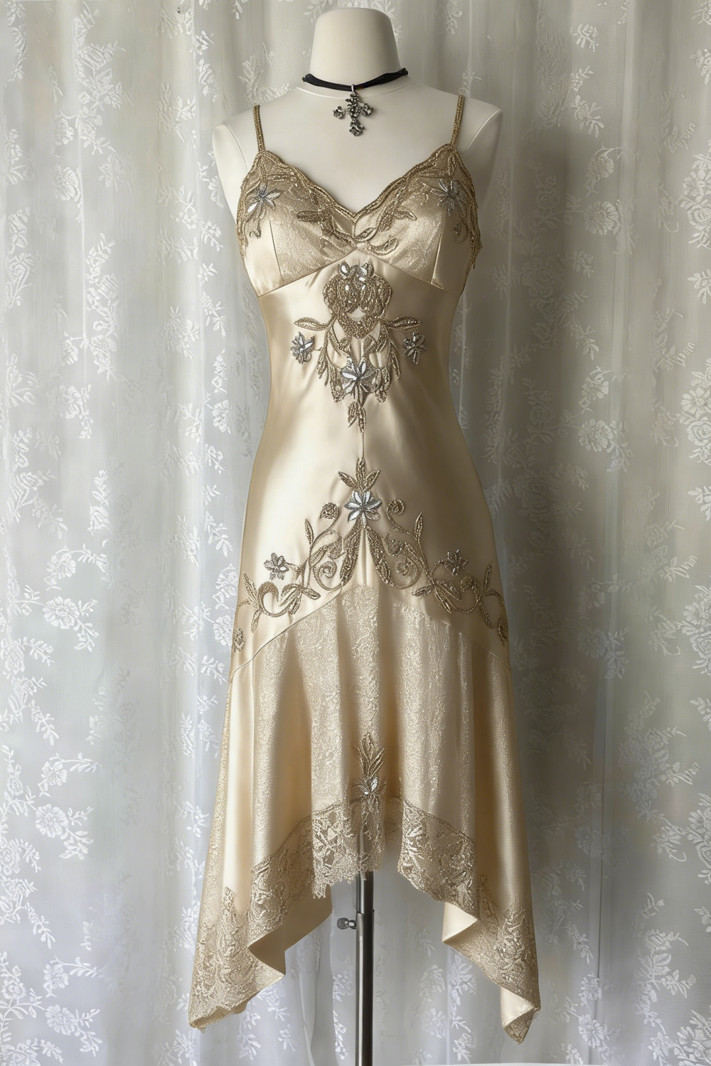 Dunkelblaues, ätherisches Meerjungfrauen-Abendkleid im Gothic-Stil mit hübschem Blumenmuster, Pailletten und Perlenbesatz, Midi-/Kurzformat, Homecoming-Kleid, Date-Kleid, Partykleid gh4617