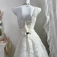 Off White Halter Long Wedding Dress, Sweetheart Neck Heavy Beaded Lace Appliques A-Line Bridal Gown gh9280