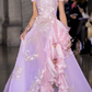 ✨Girlhomeshops-Off Shoulder Ombre Beaded Asymmetric Ruffle Prom Dress gh10200
