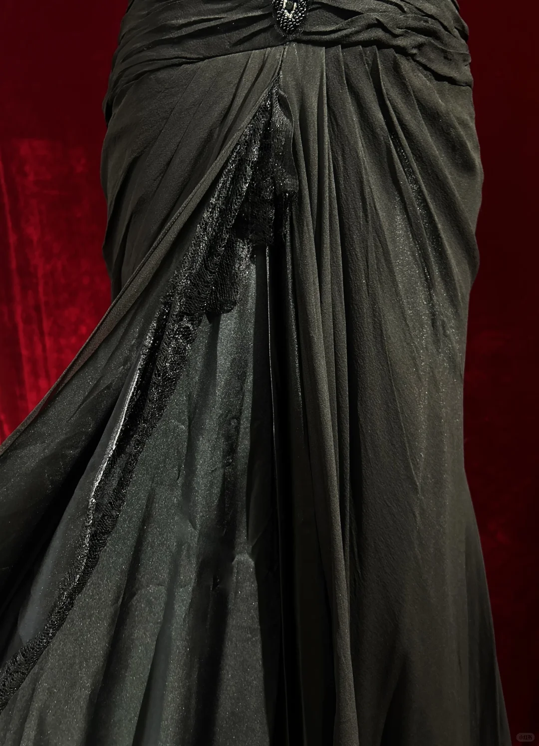 ✨Girlhomeshops-Black Halter Beaded Mermaid Gown Chiffon Lace Gatsby Style gh10148