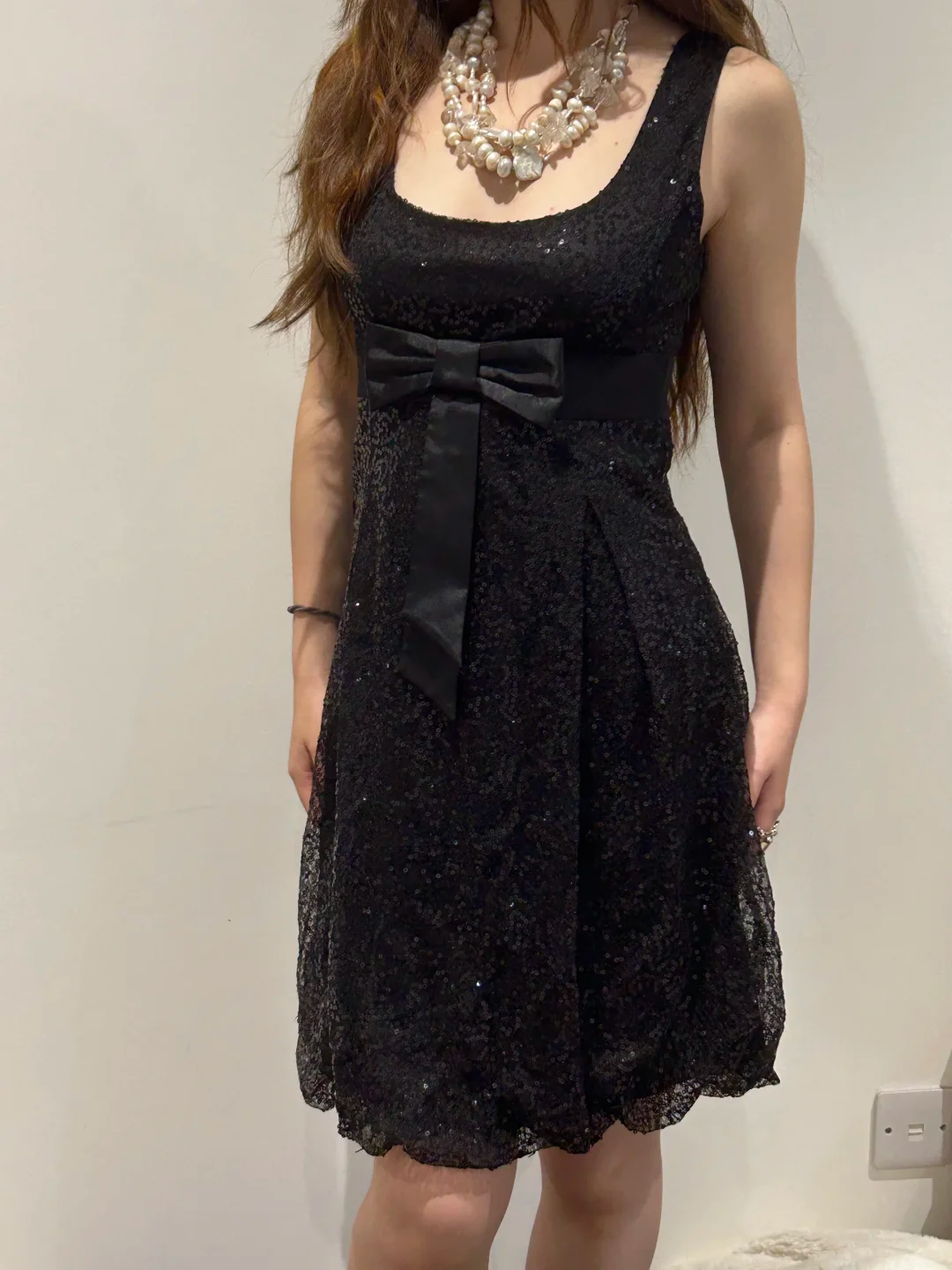 Black Vintage Luxury Beaded Spaghetti Strap Fitted Waist Prom & Evening Party Dress gh8452