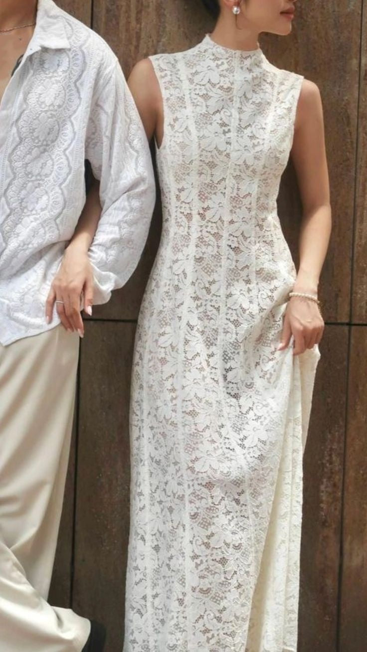 girlhomeshops-White Exquisite Lace Long Slim Prom Dress gh5931