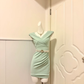 Sage Green Homecoming Dress Off Shoulder V Neck Bodycon Cocktail Party Gown gh9368