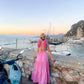 Pink Sexy Elegant Chiffon Simple Long Evening Dress Garden Party Dress gh3023