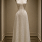 ✨Girlhomeshops-Boned Corset Sheer Fuzzy Mesh Ivory Qipao Cheongsam Wedding Dress gh10488