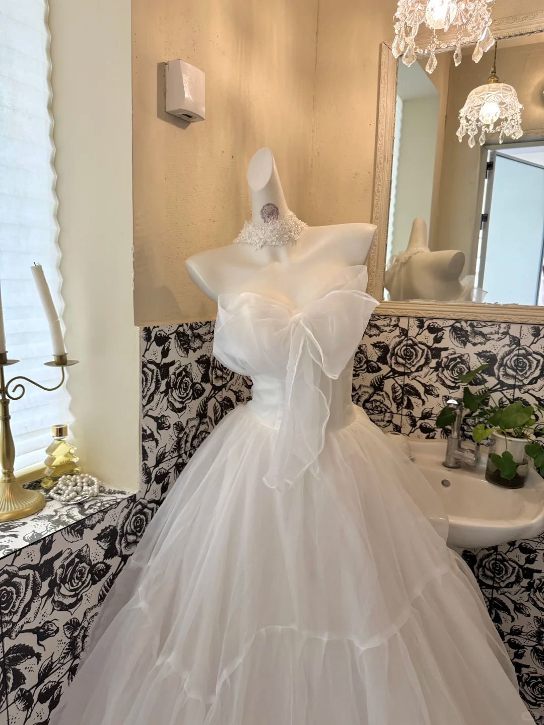 Light Grey Spaghetti Strap Waist-Cinched Full Flared Skirt Elegant Luxury Romantic Dress, Wedding Gown gh7680