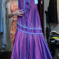 Strapless Purple Satin Prom Dress Sweetheart Neck Rhinestone Beaded Tiered Ruffle Formal Evening Gown gh9821