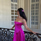 Pink Purple Sexy A-Line Spaghetti Strap Maxi Party Ball Gown Evening Dress gh3021