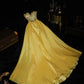 Robe de soirée longue en tulle jaune, magnifique et brillante, avec perles, robe de soirée, robe d'anniversaire, gh4456