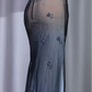 Halter Backless Mermaid Evening Dress, Gradient Mesh Hand Beaded Floral Prom Gown for Women gh9914