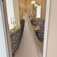 White Strapless Minimalist Elegant Waist-Cinched A-Line Skirt Romantic Dress, Wedding Gown gh7762