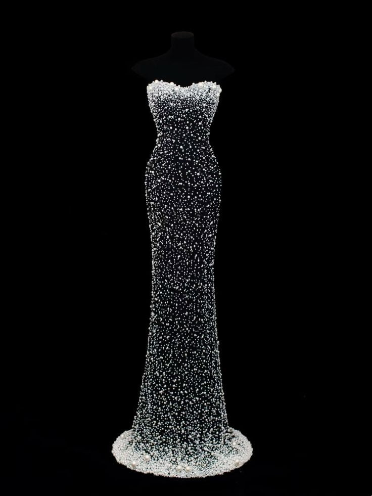Girlhomeshops-White and black gorgeous exquisite beading shiny elegant long heart-shaped collar prom dress evening dress gh5408