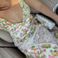 Beige light color floral spaghetti strap backless V-neck long fashionable and elegant lace prom dress evening dress party dress gh2925