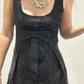 Black Vintage Luxury Beaded Spaghetti Strap Fitted Waist Prom & Evening Party Dress gh8452