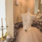 Ivory Minimalist Strapless Waist-Cinched Voluminous Skirt Long Romantic Dress, Wedding Gown gh7572