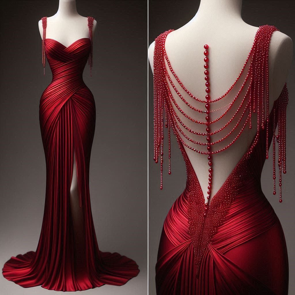 Girlhomeshops-Red satin exquisite beaded sweetheart neckline sexy backless slit long satin prom dress evening dress birthday party dress gh5381