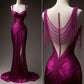 Girlhomeshops-Red satin exquisite beaded sweetheart neckline sexy backless slit long satin prom dress evening dress birthday party dress gh5381
