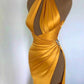 Robe de soirée élégante bordeaux à épaules dénudées et col haut avec perles exquises, longue et sexy, fendue, robe de bal, robe de soirée gh3426