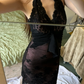 Sexy Vintage Black Halter Lace Fitted Waist Slim Bodycon Prom & Evening Party Dress gh8470
