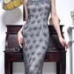 Black‑Grey‑Mesh‑Vintage‑Midi‑Gown Spaghetti‑Straps Hand‑Beaded‑Daisy‑Floral‑Pattern Sheer‑Mesh‑Base Fitted‑Sheath‑Ankle‑Length Retro‑Gatsby‑Cocktail‑Evening‑Dress gh8843
